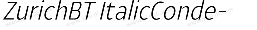 ZurichBT ItalicConde字体转换